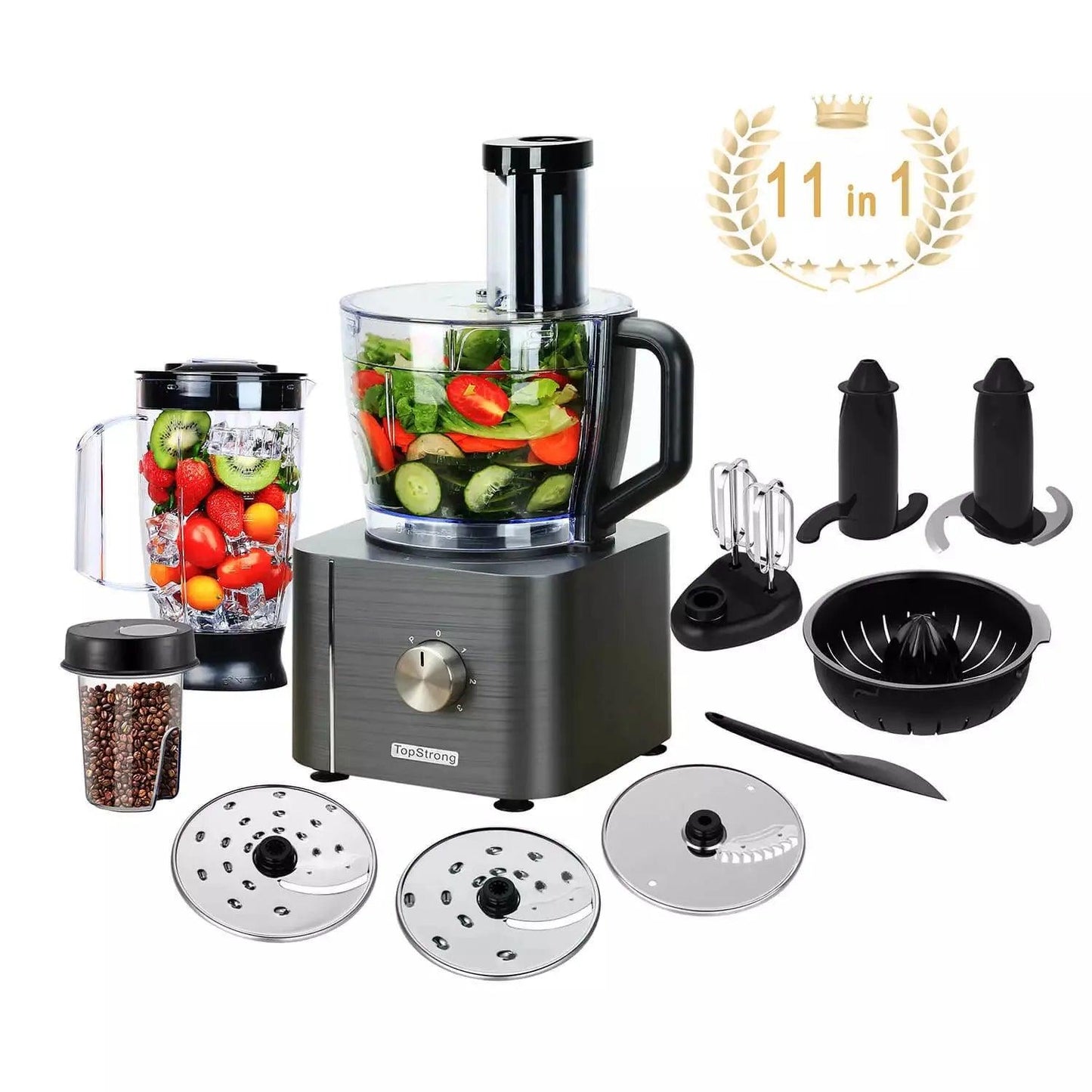 TopStrong 1100W 3.2L+1.5L Three speed food processor YYFP405 - Buy Cheaply Furniture