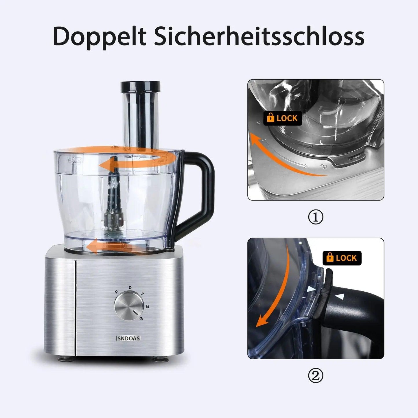 TopStrong 1100W 3.2L+1.5L Three speed food processor YYFP405 - Buy Cheaply Furniture