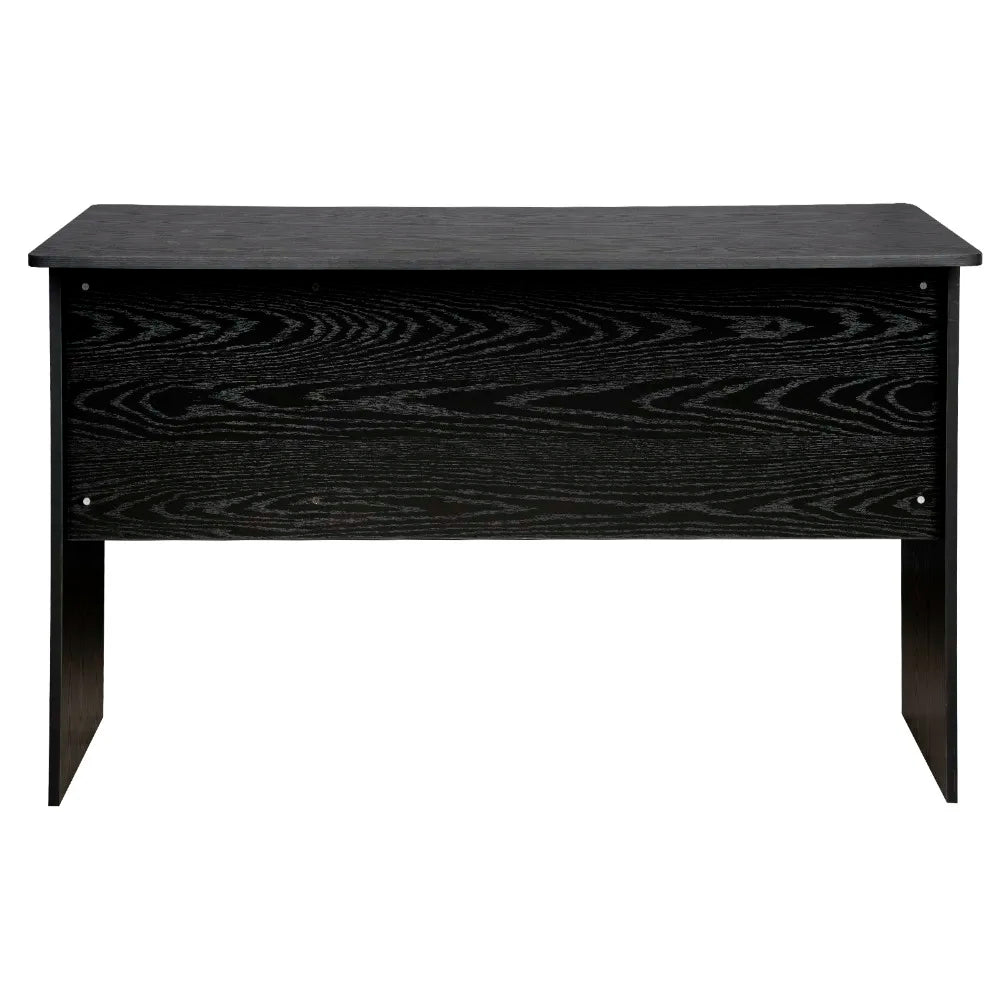 Black/White Chipboard Office Desk with Lock & 3 Drawers for Study