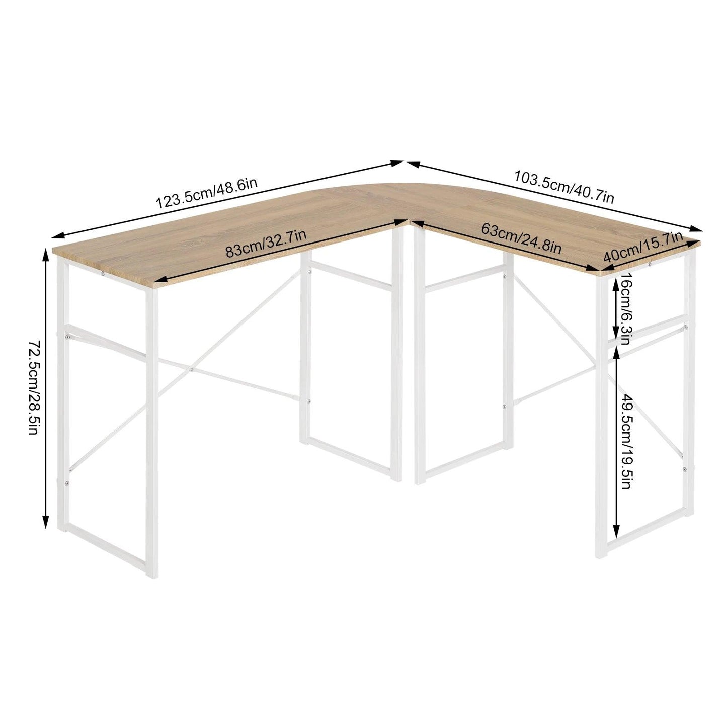 1PC Functional L-shaped Desk Corner Large PC Laptop Gaming Study Table Workstation for Office Home Furniture - Buy Cheaply Furniture