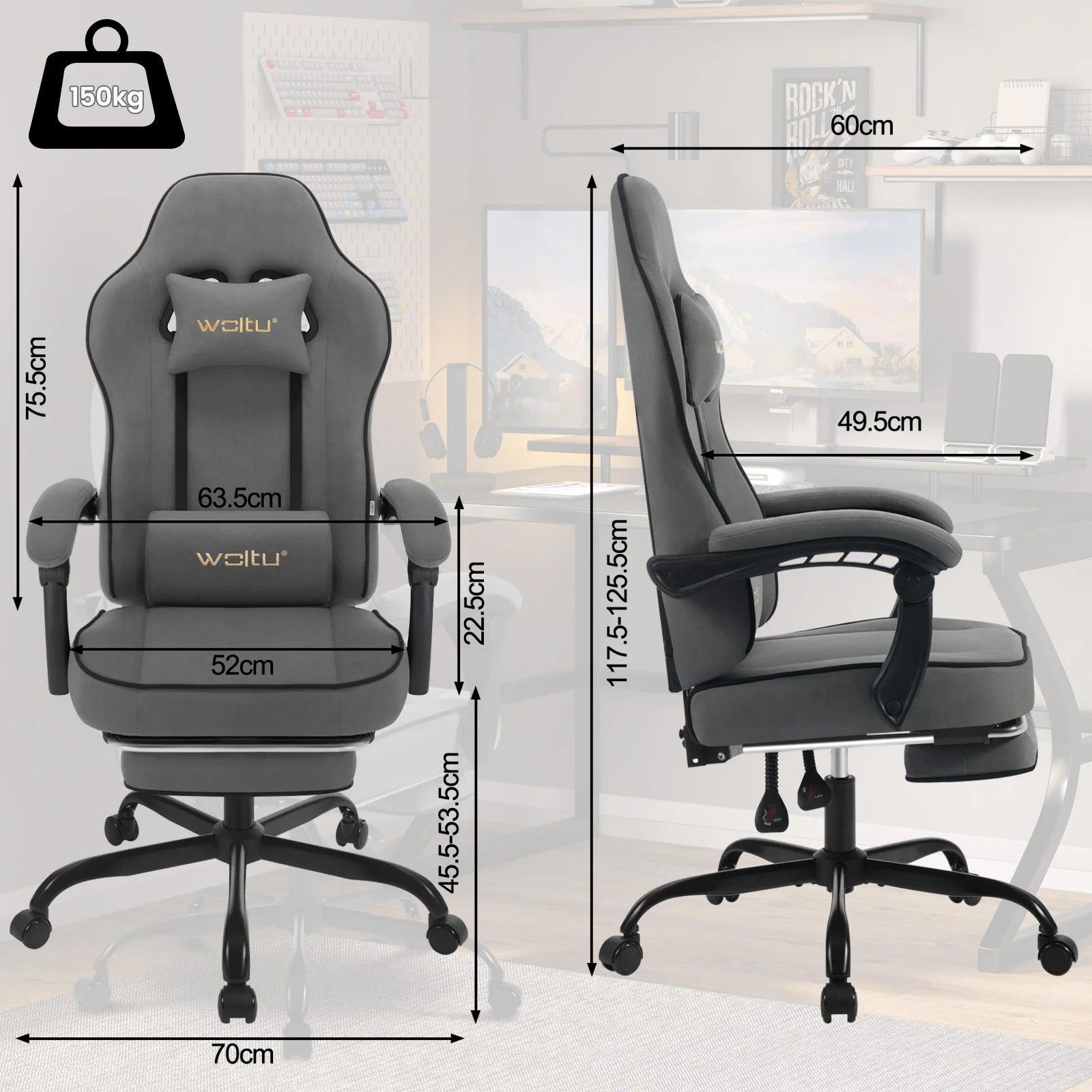 Swivel Gamer Chair Gaming Chair Ergonomic Office Computer Chair with Lumbar Cushion Pillow Footrest - Buy Cheaply Furniture