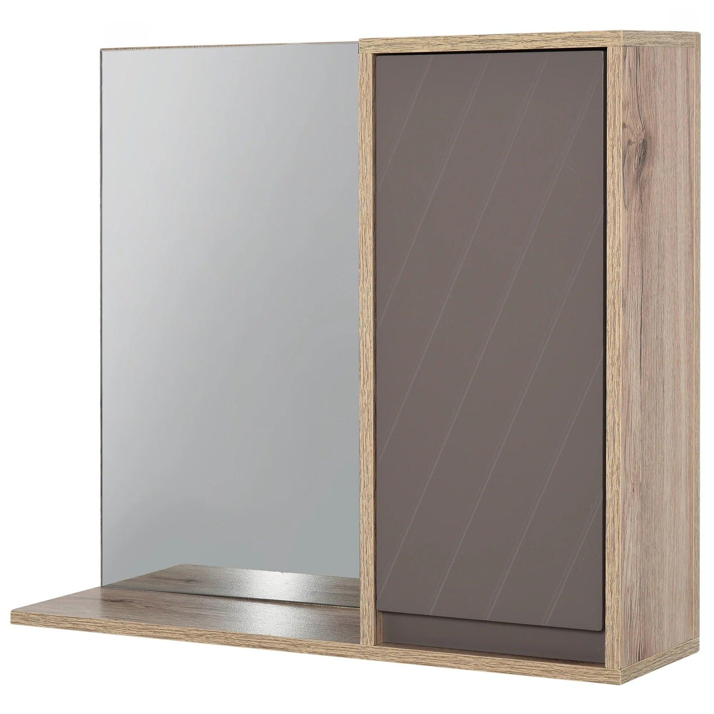 HOMCOM bathroom cabinet with mirror with adjustable door and shelf 57x14,2x49,2 cm - Buy Cheaply Furniture