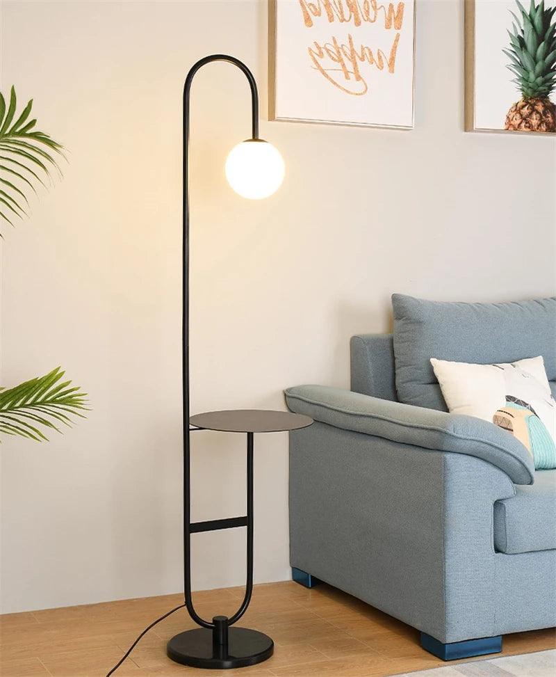 Modern Floor Lamp Nordic Standing Lamp with Round Table Art Deco Floor Lamps for Living Room LED Sofa Floor Lights for Tea Table - Buy Cheaply Furniture