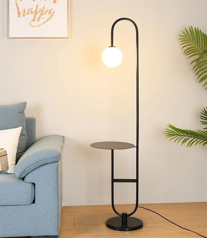 Modern Floor Lamp Nordic Standing Lamp with Round Table Art Deco Floor Lamps for Living Room LED Sofa Floor Lights for Tea Table - Buy Cheaply Furniture