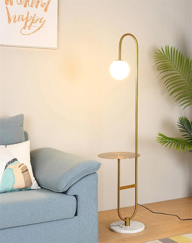 Modern Floor Lamp Nordic Standing Lamp with Round Table Art Deco Floor Lamps for Living Room LED Sofa Floor Lights for Tea Table - Buy Cheaply Furniture