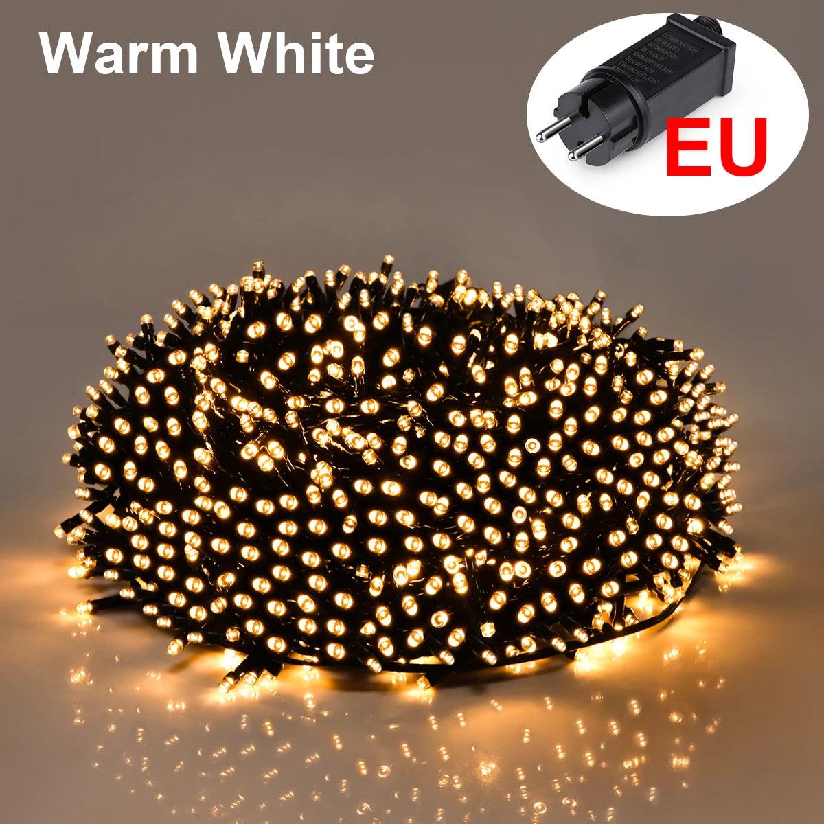 10M-100M Fairy Lights LED String Garland Christmas Light Waterproof Outdoor Indoor For Tree Street Wedding Party 2024 Decoration - Buy Cheaply Furniture