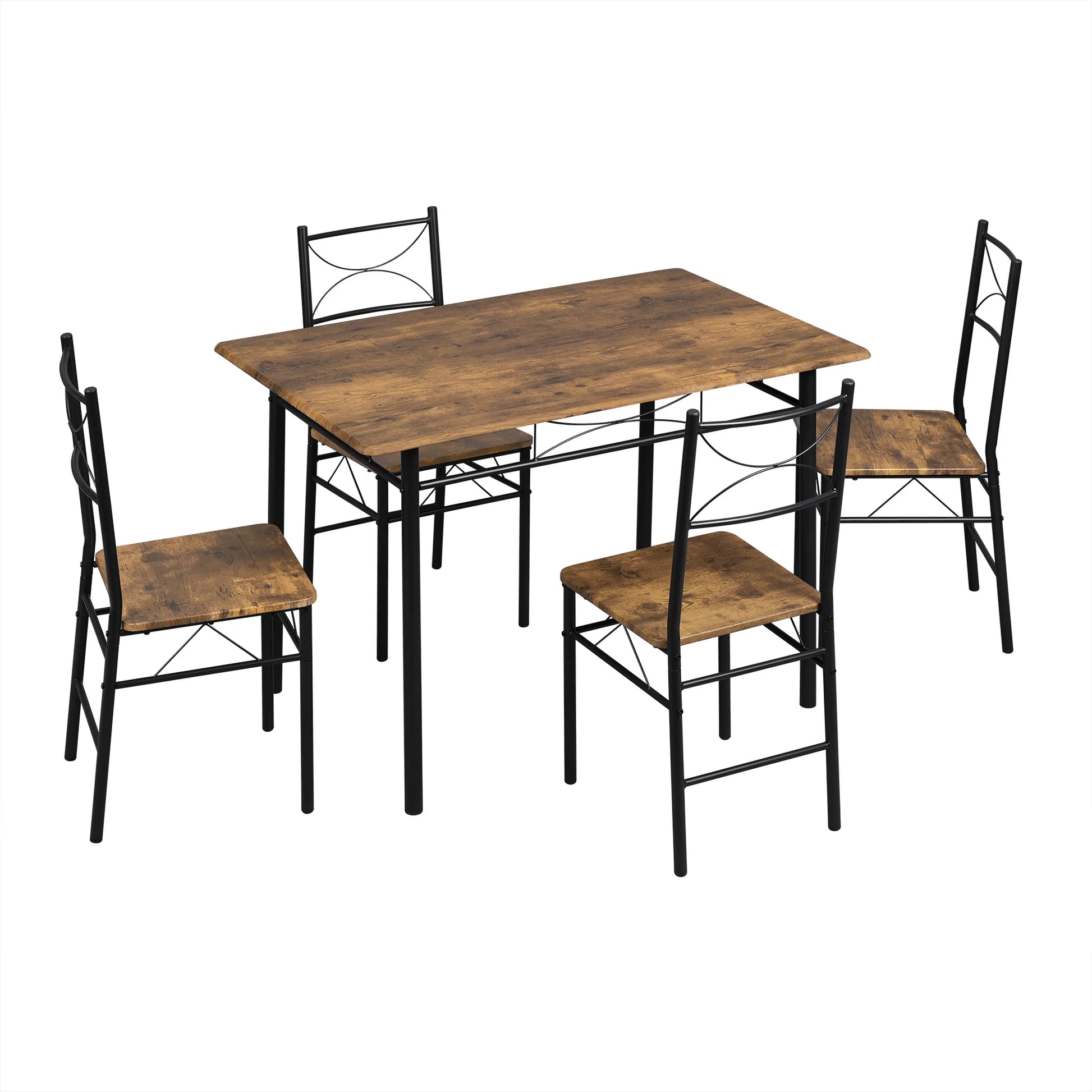WOLTU Dining Table with 4 Chairs Dining Set for 4 Seat Metal Frame Kitchen Table Rectangular Dining Table Dining Room Furniture - Buy Cheaply Furniture