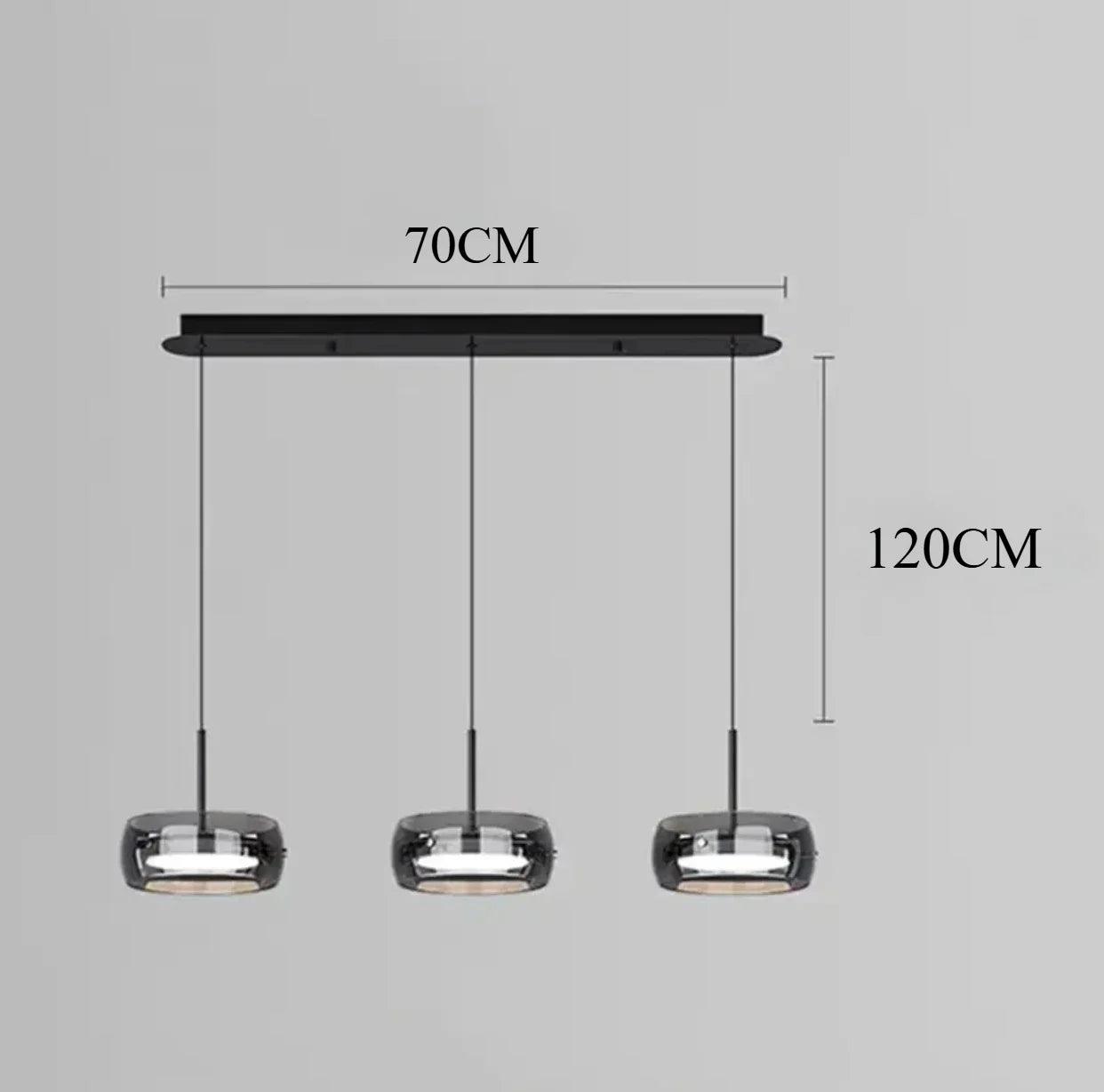 Modern & Minimalist Three-Head Glass Pendant Light for Dining Room Restaurant and Bar led lights lamp chandeliers - Buy Cheaply Furniture