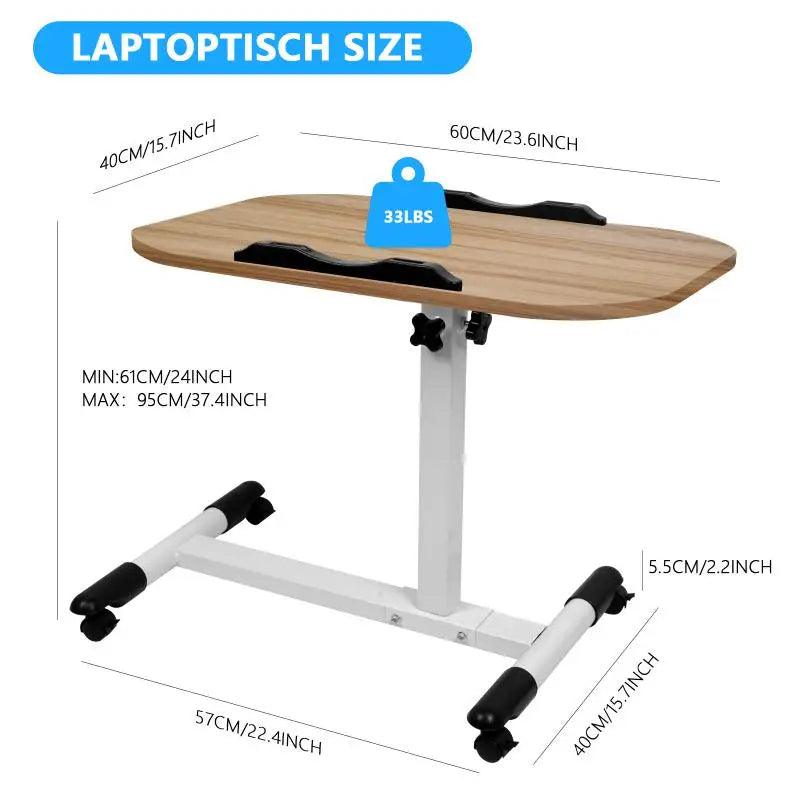 Adjustable Computer Desk 80x40x75cm Wooden Office Table Simple Bedroom Desk Style Firm Metal Rack Home Table HWC - Buy Cheaply Furniture