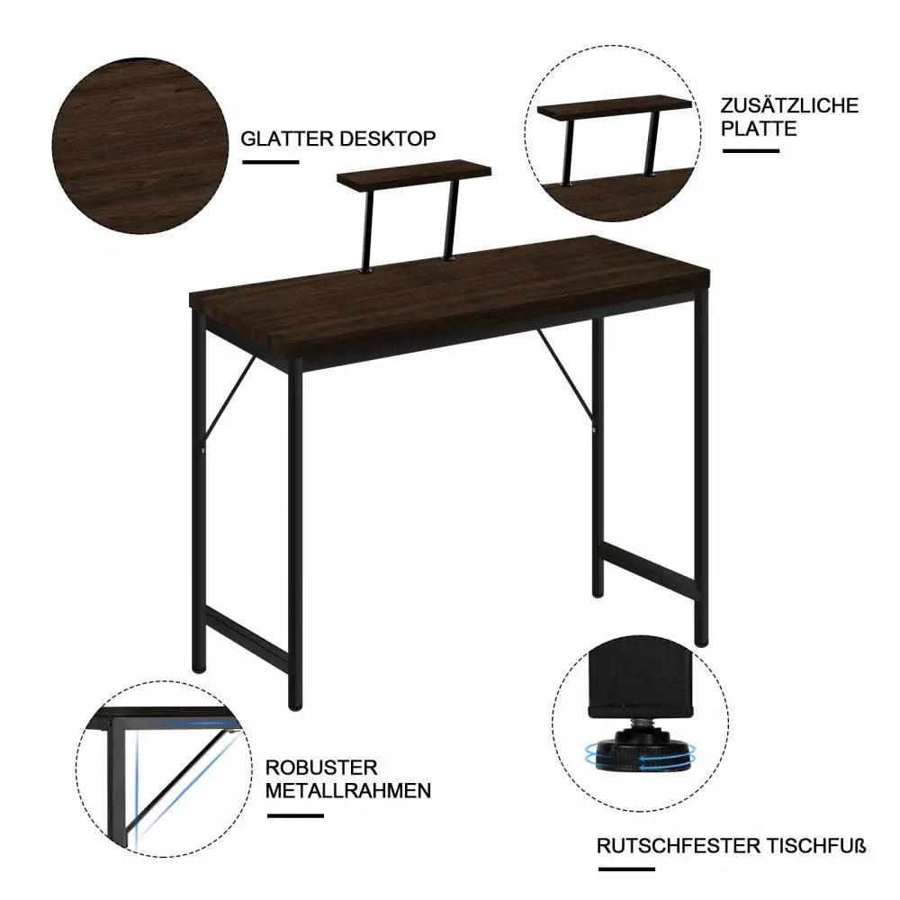 Adjustable Computer Desk 80x40x75cm Wooden Office Table Simple Bedroom Desk Style Firm Metal Rack Home Table HWC - Buy Cheaply Furniture