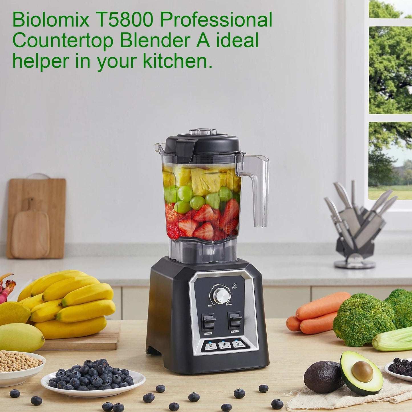 BioloMix Automatic Program Professional Kitchen Smoothie Blender BPA FREE 2L Low-profile Jar Food Mixer Juicer Ice Crusher - Buy Cheaply Furniture