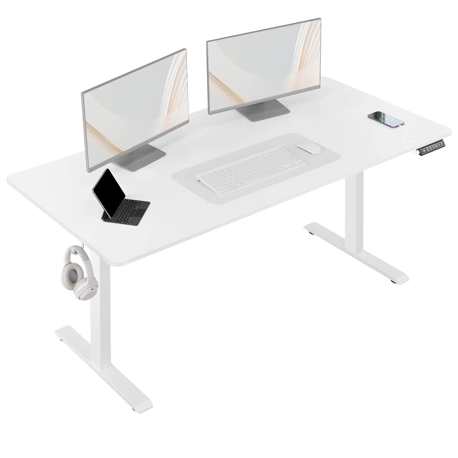 Electric Standing Computer Desk Height Adjustable Ergonomic Work Table with USB Charging Port with Memory Control - Buy Cheaply Furniture