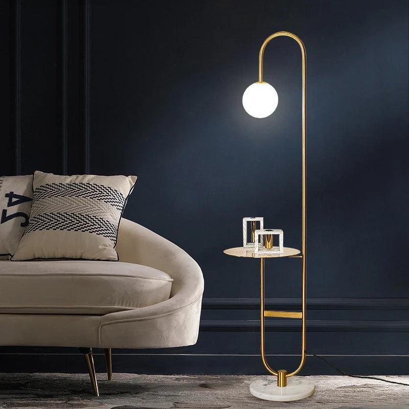 Modern Floor Lamp Nordic Standing Lamp with Round Table Art Deco Floor Lamps for Living Room LED Sofa Floor Lights for Tea Table - Buy Cheaply Furniture