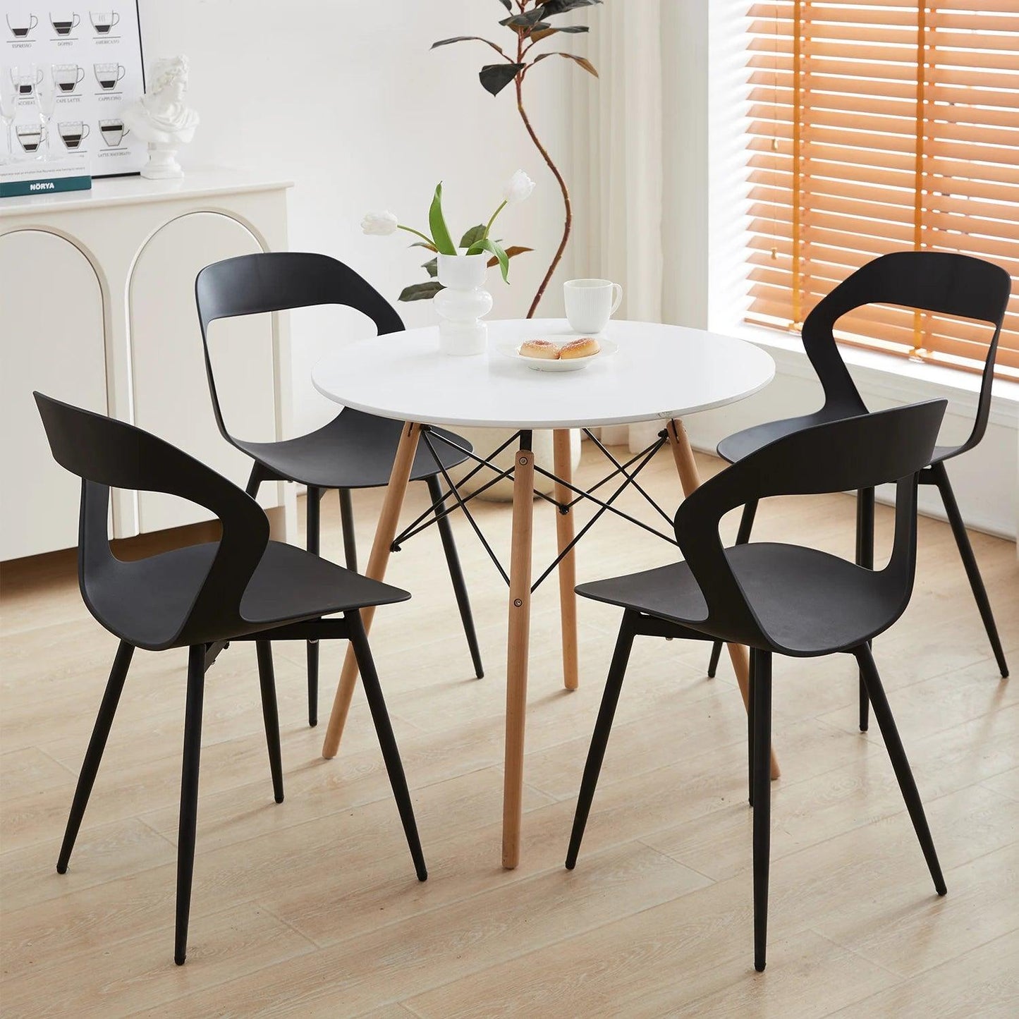 EGOONM Set of 4 Scandinavia Dining Chairs for Dining Room Furniture Chair Nordic Designer Creative Household Backrest Chairs - Buy Cheaply Furniture