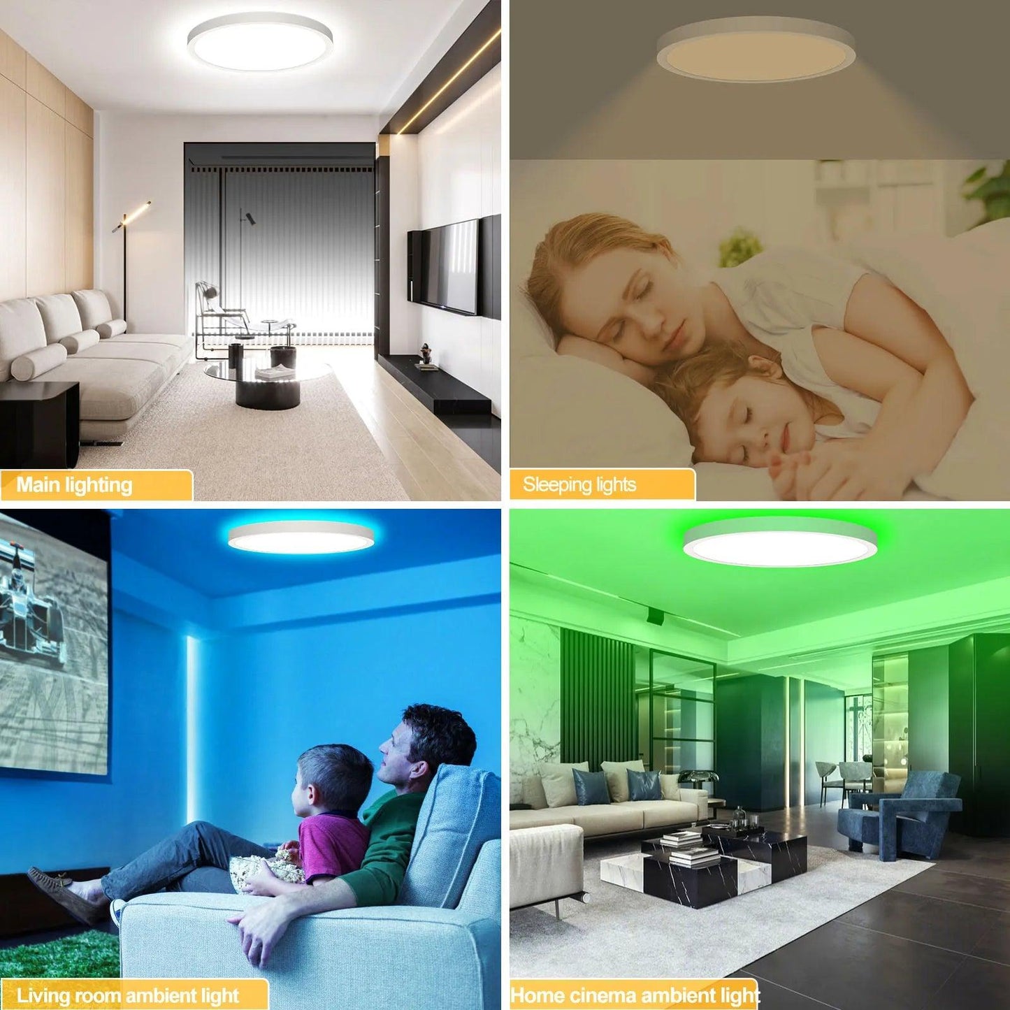 220V LED Ceiling Light Dimmable With Remote Control 24W 2700LM RGB 3000K-6500K Round Lamp Ceiling For Living Room Bedroom - Buy Cheaply Furniture