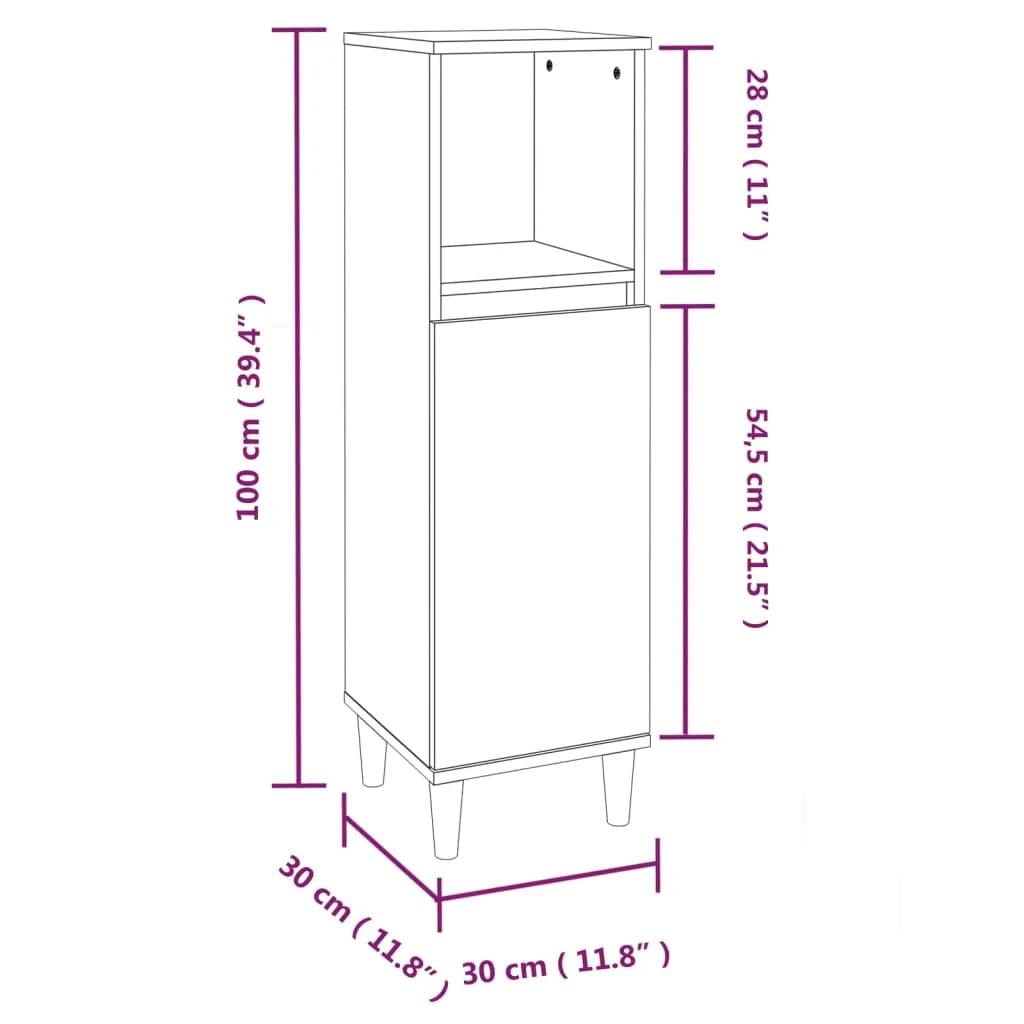 3PCS Bathroom Furniture Set White Engineered Wood Smooth Surface Stand Cabinet - Buy Cheaply Furniture