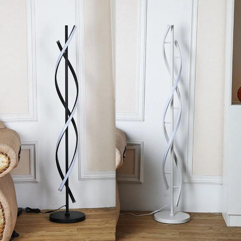 Nordic Postmodern LED Floor Lamp RGB Livingroom Bedroom Study Hotel Line Without Main Light Spiral Vertical Luxury Corner Lamps - Buy Cheaply Furniture