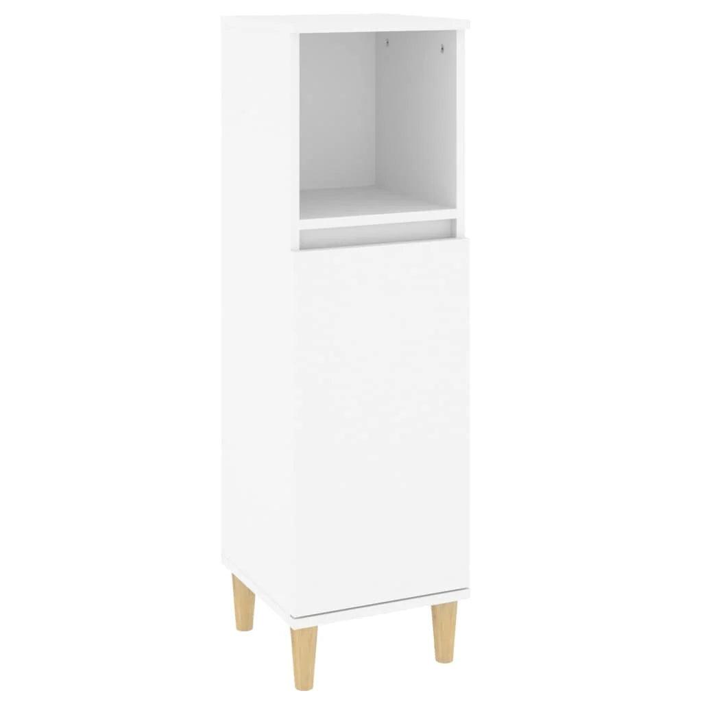 3PCS Bathroom Furniture Set White Engineered Wood Smooth Surface Stand Cabinet - Buy Cheaply Furniture