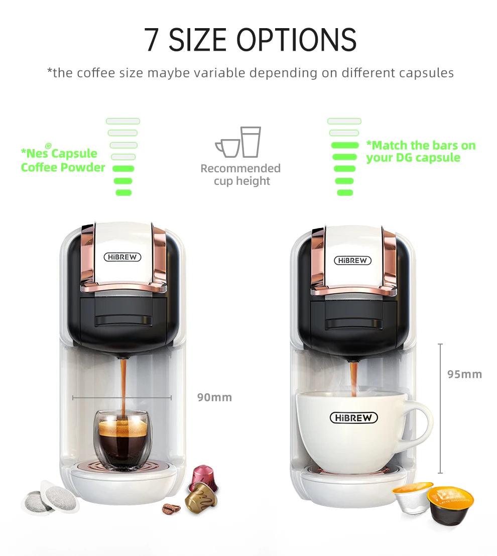 HiBREW Multiple Capsule Coffee Machine, Hot/Cold Dolce Gusto Milk Nespresso Capsule ESE Pod Ground Coffee Cafeteria 19Bar 5 in 1 - Buy Cheaply Furniture