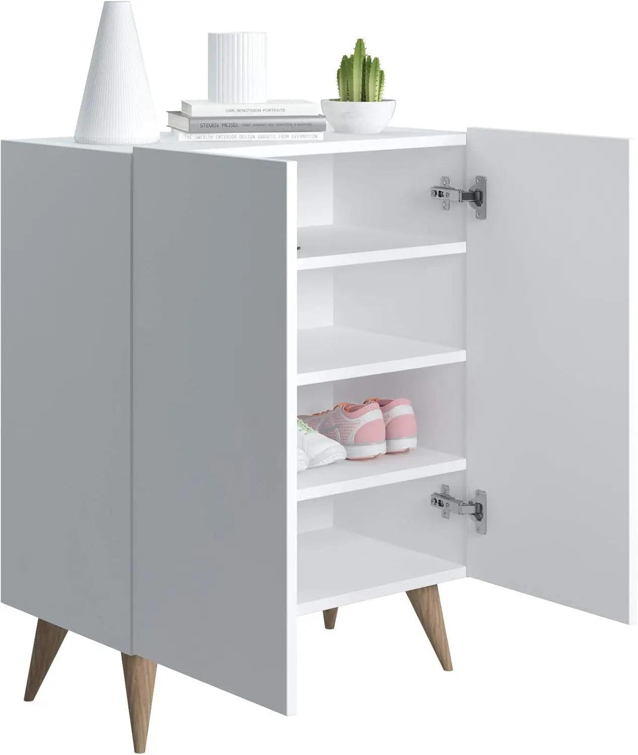 Shoe Cabinet, White, One Size - Buy Cheaply Furniture