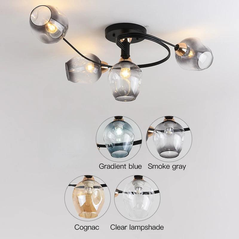 Nordic Minimalist LED Ceiling Light Modern Molecular Glass Lamp Living Room Dining Kitchen Bedroom Lighting Fixtures - Buy Cheaply Furniture