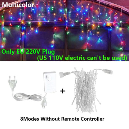 40M LED Icicle String Fairy Lights Christmas Curtain Garland Lights Remote Outdoor For New Year Wedding Street Holiday Decor - Buy Cheaply Furniture