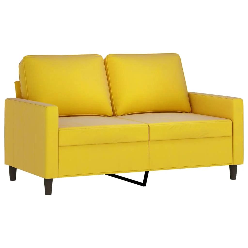 3-piece sofa set with yellow velvet cushion - Buy Cheaply Furniture