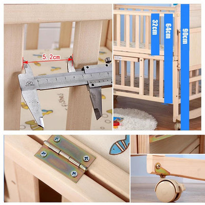 8 in1 Wood Baby Bed With Shelf extended Baby Crib - Buy Cheaply Furniture