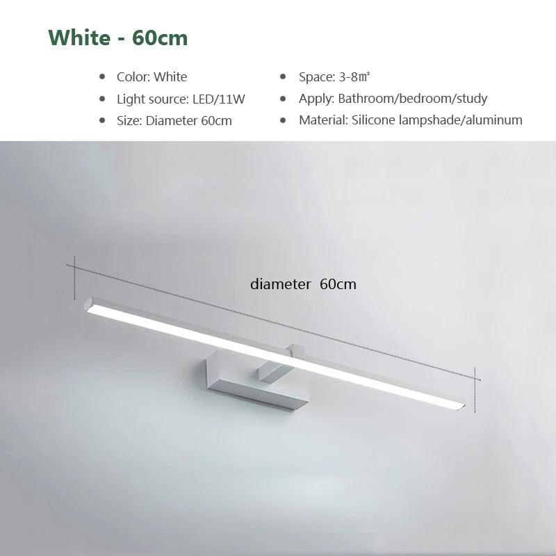 Modern LED Wall Light Bathroom Hardwares Wall Lamp Three Colors Lights Aluminum Led Bathroom Bath Mirror Line Lamp Make Up light - Buy Cheaply Furniture