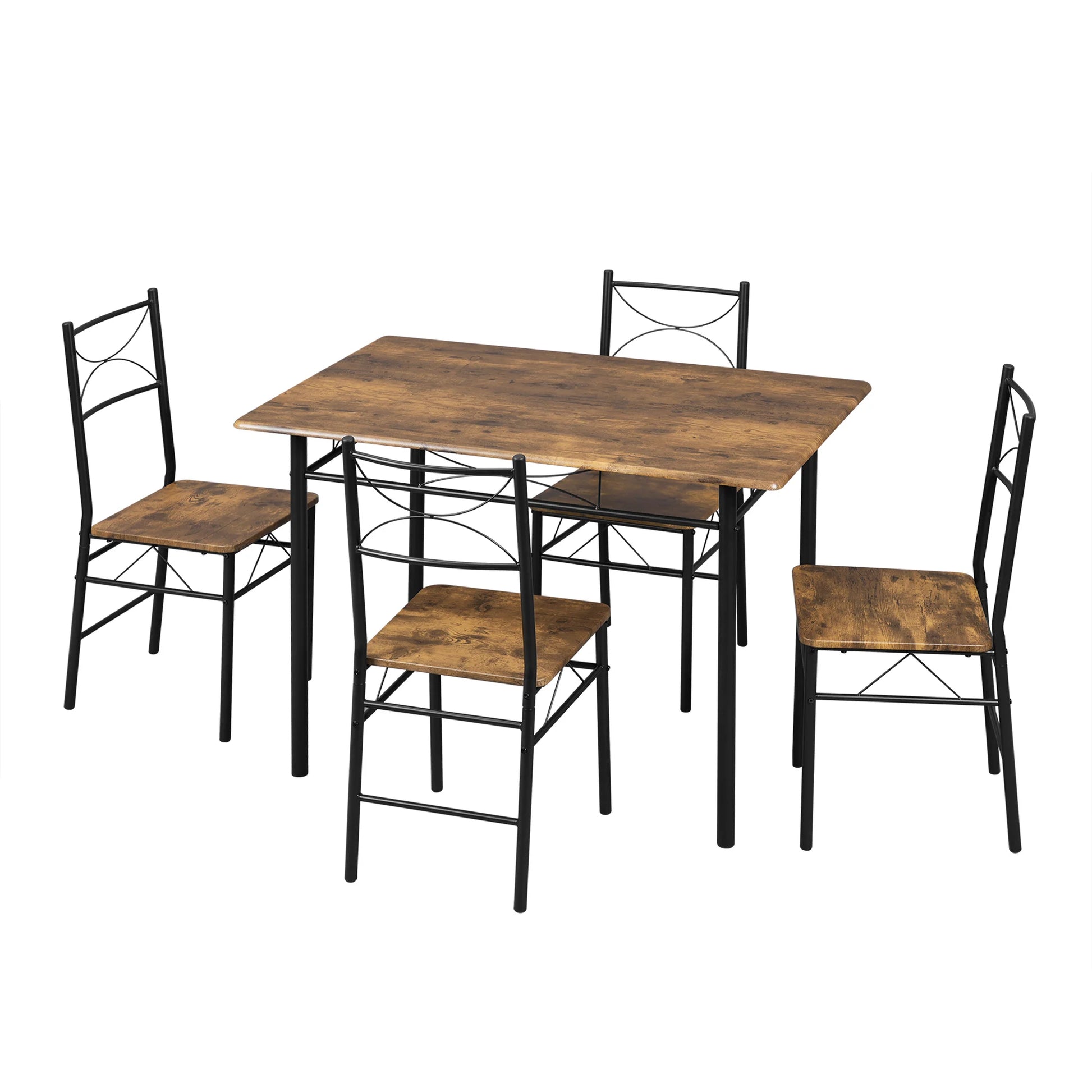WOLTU Dining Table with 4 Chairs Dining Set for 4 Seat Metal Frame Kitchen Table Rectangular Dining Table Dining Room Furniture - Buy Cheaply Furniture