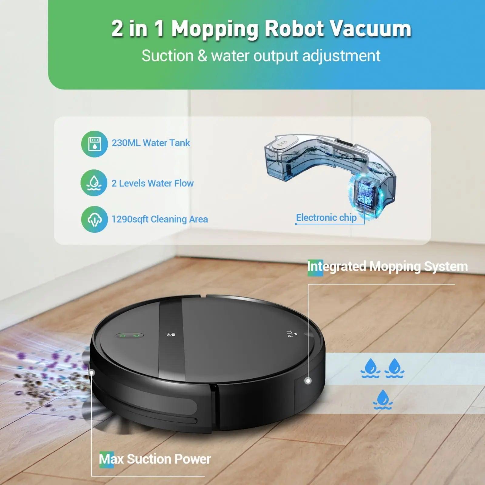 GOOVI G20 Robot Vacuum Cleaner 6000Pa Strong Suction 2500mAh Battery 3in1 Mopping Sweeping Suction Smart Home Support Wifi/alexa - Buy Cheaply Furniture