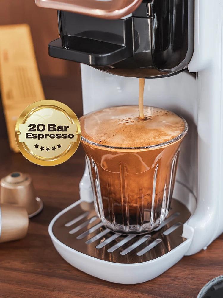 HiBREW Multiple Capsule Coffee Machine, Hot/Cold Dolce Gusto Milk Nespresso Capsule ESE Pod Ground Coffee Cafeteria 19Bar 5 in 1 - Buy Cheaply Furniture