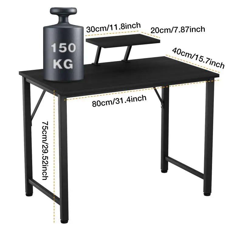 Adjustable Computer Desk 80x40x75cm Wooden Office Table Simple Bedroom Desk Style Firm Metal Rack Home Table HWC - Buy Cheaply Furniture