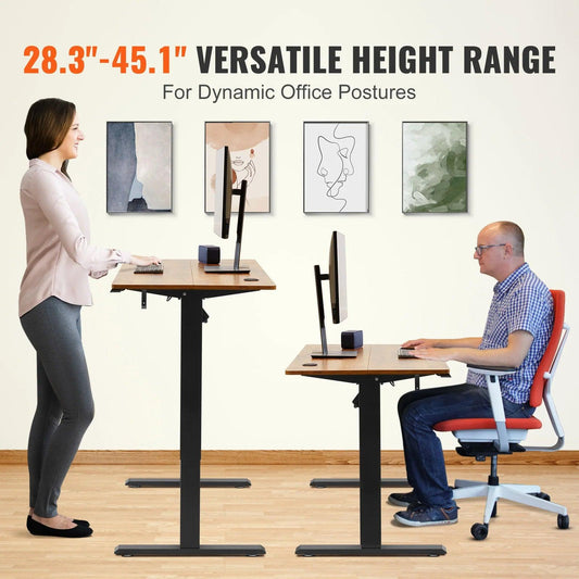 VEVOR Electric Standing Desk Height Adjustable Standing Desk W/ Dual Protecting System High Load Capacity Table for Home Office - Buy Cheaply Furniture