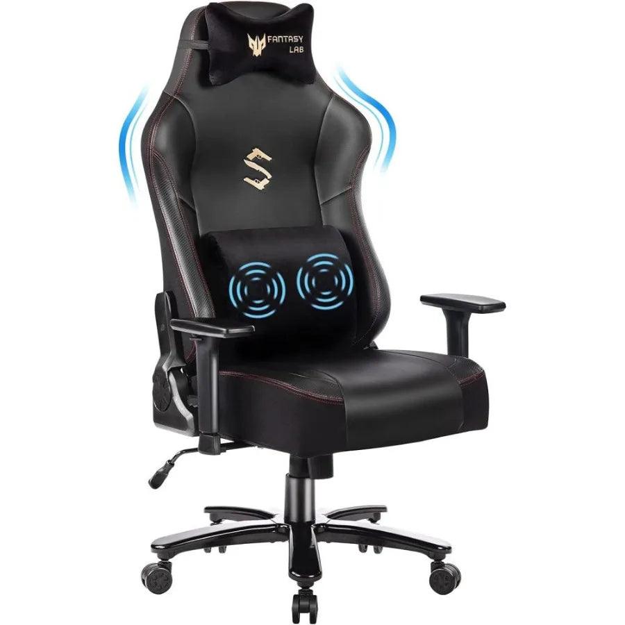 Gaming Stuhl mit Massagefunktion Racing Gamer Stuhl mit Massage Lendenwirbelstütze Gaming Sessel 180KG Belastbarkeit 55 - Buy Cheaply Furniture