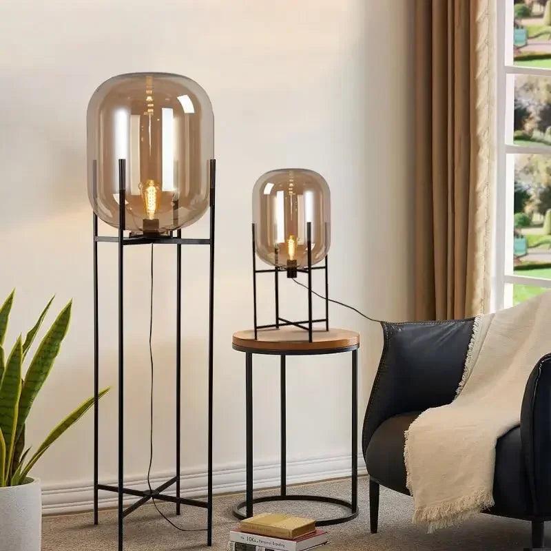 European Contemporary Residential Floor Light Living Room Modern Industrial Led Glass Table Night for Home Decor - Buy Cheaply Furniture