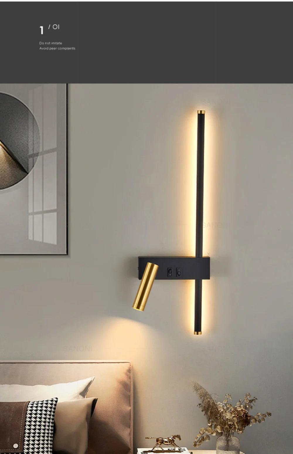 Modern Adjustable LED Wall Sconce For Bedroom Bedside Living Sofa Background Wall Lamp Luster Lighting Fixture Home Decoratioan - Buy Cheaply Furniture