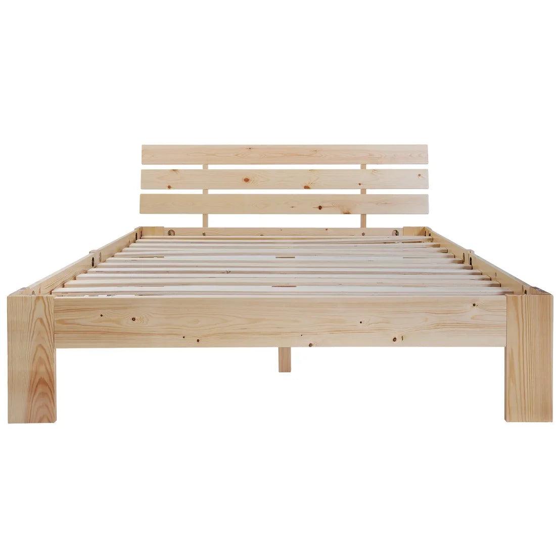 Double Bed with Headboard with Slatted Frame 200X140cm - Buy Cheaply Furniture