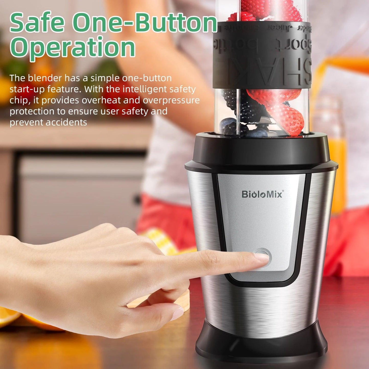 BioloMix 3-in-1 Multifunctional Food Processor 700W Portable Juicer Blender Personal Smoothie Mixer Food Chopper and Dry Grinder - Buy Cheaply Furniture