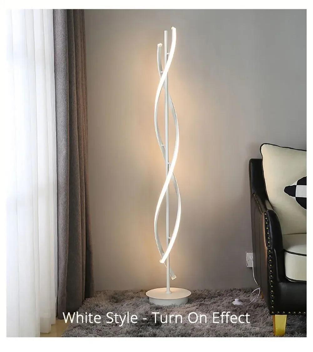 Nordic Postmodern LED Floor Lamp RGB Livingroom Bedroom Study Hotel Line Without Main Light Spiral Vertical Luxury Corner Lamps - Buy Cheaply Furniture