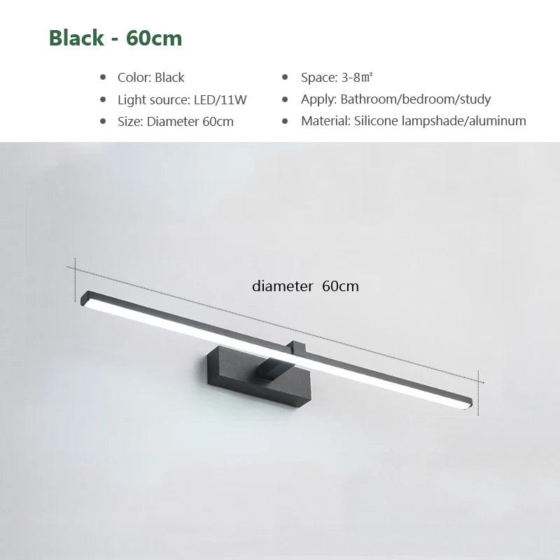 Modern LED Wall Light Bathroom Hardwares Wall Lamp Three Colors Lights Aluminum Led Bathroom Bath Mirror Line Lamp Make Up light - Buy Cheaply Furniture