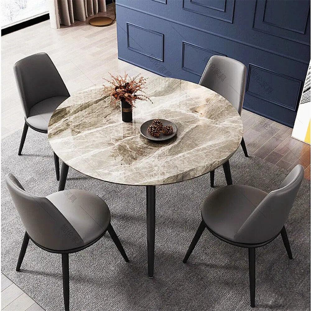 Modern Round Kitchen Dining Table Marble Top 80cm Diameter Linving Dining Room Restaurant Island Table for 4 Seat - Buy Cheaply Furniture