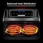 Hot Air Fryer Double Chamber 9 Litres XXL Air Fryer with 2 Independent 4.5L Drawers 8 Automatic Programmes with LED Touch Screen - Buy Cheaply Furniture