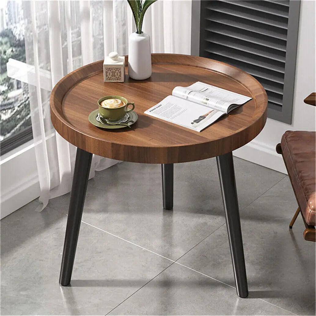 LUVODI Irregular Living Room Coffee Table Set Small Drop-shaped Solid Wooden Sofa Side End Table 2-in1 with Triangle Legs - Buy Cheaply Furniture