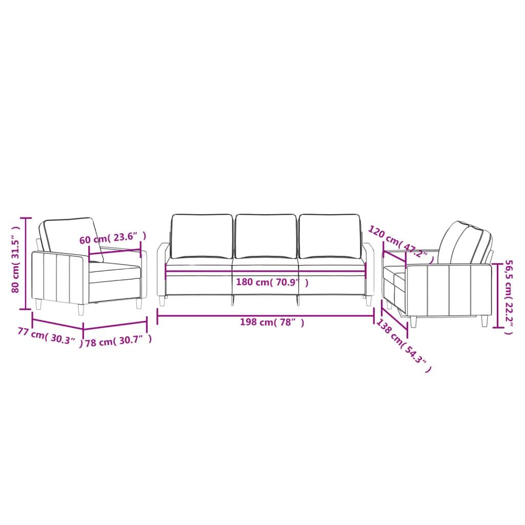 3-piece sofa set with yellow velvet cushion - Buy Cheaply Furniture