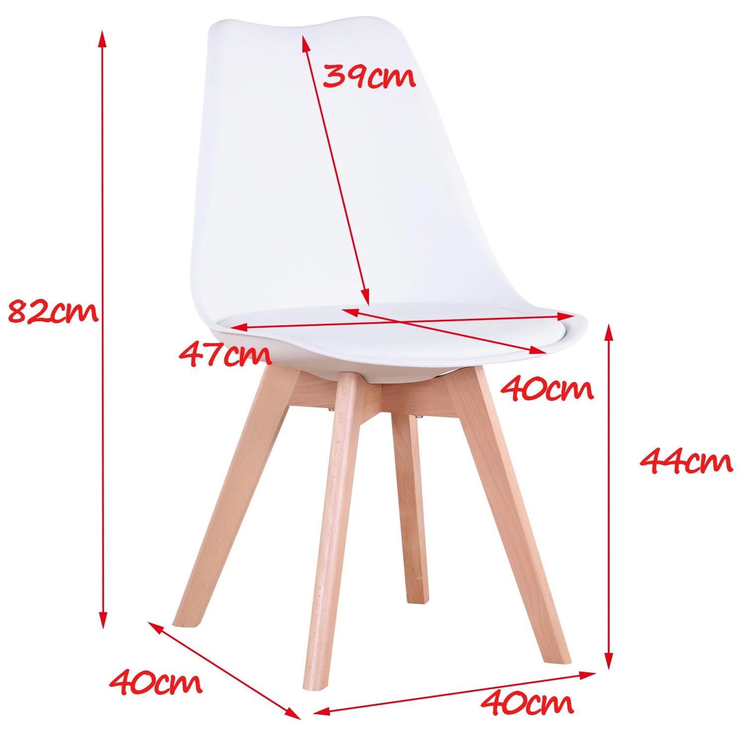 A Set of 6 Nordic Medieval Dining Chairs PU Padded Seat Beech Wood Legs Desk Chairs for Dining Room Bedroom Balcony Restaurant - Buy Cheaply Furniture