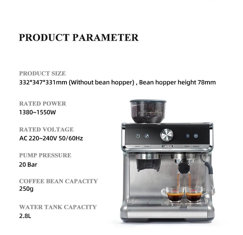 HiBREW Barista Pro 20Bar Bean to Espresso,Cafetera Commercial Level Coffee Machine with Full Kit for Cafe Hotel Restaurant H7 - Buy Cheaply Furniture