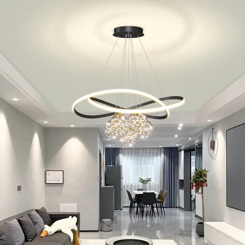 Minimalist Luxury Glass Ball LED Pendant Light Modern Interior Living Dining Room Bedroom Chandelier Home Decor Hanging Light - Buy Cheaply Furniture