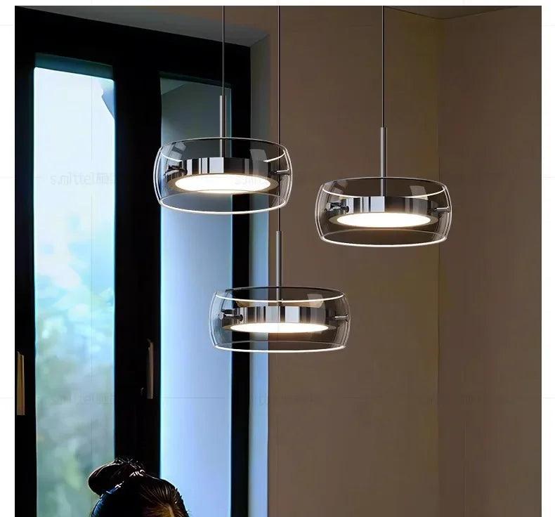 Modern & Minimalist Three-Head Glass Pendant Light for Dining Room Restaurant and Bar led lights lamp chandeliers - Buy Cheaply Furniture