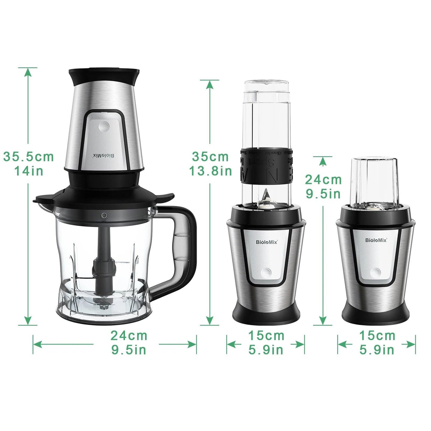 BioloMix 3-in-1 Multifunctional Food Processor 700W Portable Juicer Blender Personal Smoothie Mixer Food Chopper and Dry Grinder - Buy Cheaply Furniture